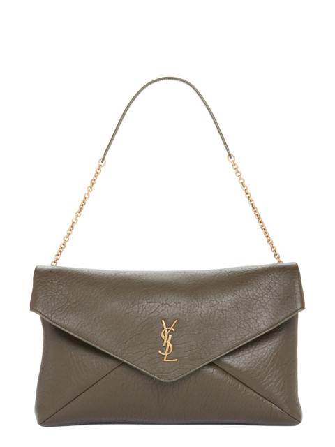 SAINT LAURENT Saint Laurent CASSANDRE CHAIN POUCH in Light Musk at Nordstrom