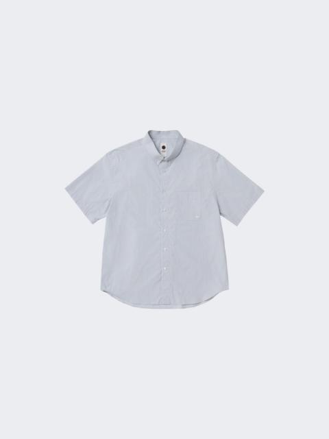 vowels Short Sleeve Striped Button Down Shirt Pistachio