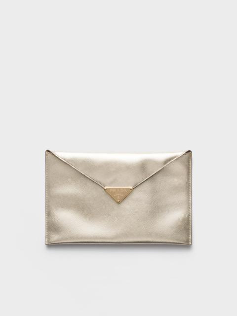 Prada Saffiano leather envelope clutch