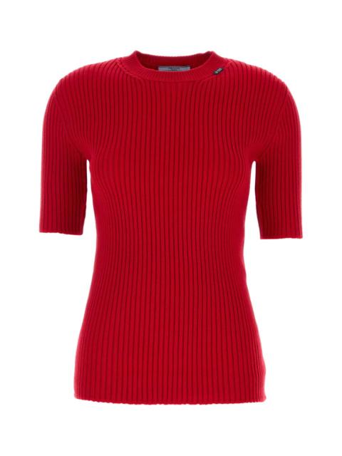 Prada Prada Women Red Wool Blend Sweater