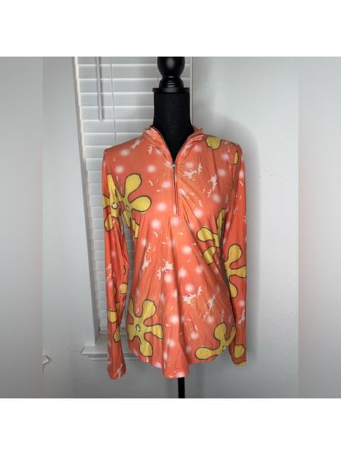 Other Designers Jet Set - Orange and Yellow Zip-Up Top