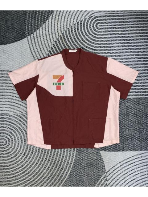 Other Designers Japanese Brand - Vtg 7 Eleven Block Color Workwear Zipper Jacket