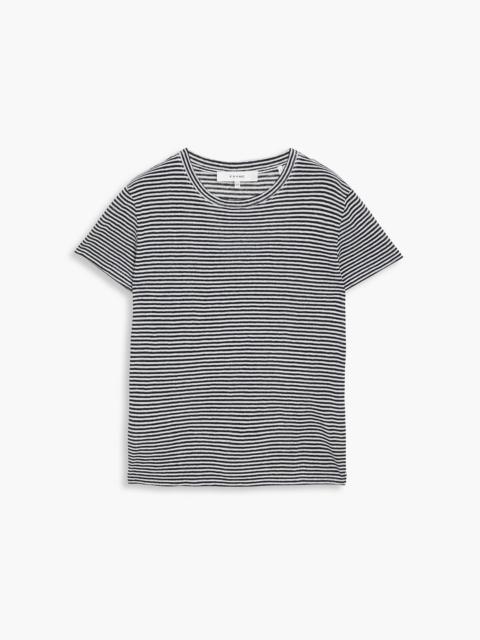 FRAME Striped linen-jersey T-shirt