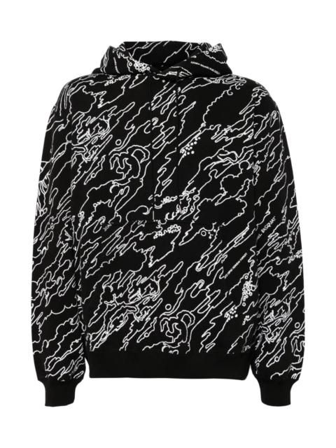 MAHARISHI GRAPHIC-PRINT COTTON HOODIE
