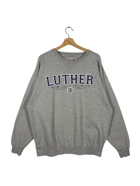 Other Designers Vintage - Vintage 90s Luther College Sweatshirt XL Size Grey Colour