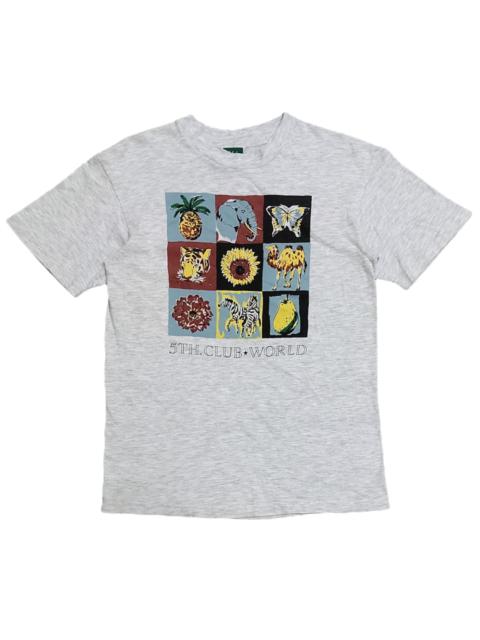 Other Designers Vintage - RARE!VTG 80s FIFTH CLUB "FIFTH CLUB WORLD"ART SINGLE STITCH