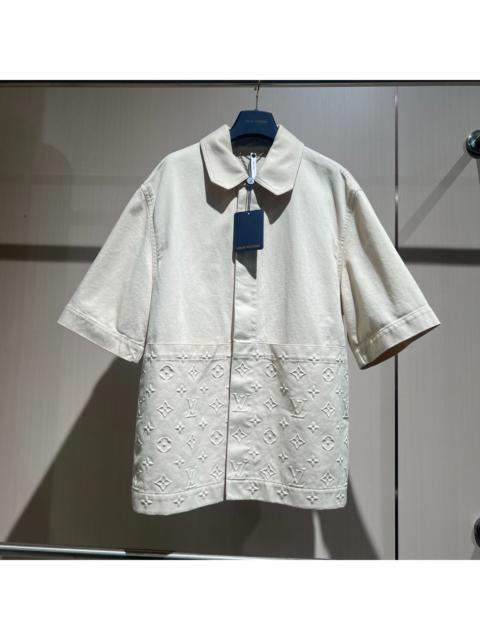 Louis Vuitton Louis Vuitton Embossed Logo Short-Sleeve Denim Shirt