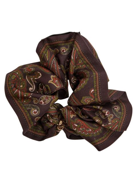 SAINT LAURENT Saint Laurent Paisley-print Silk Scrunchie