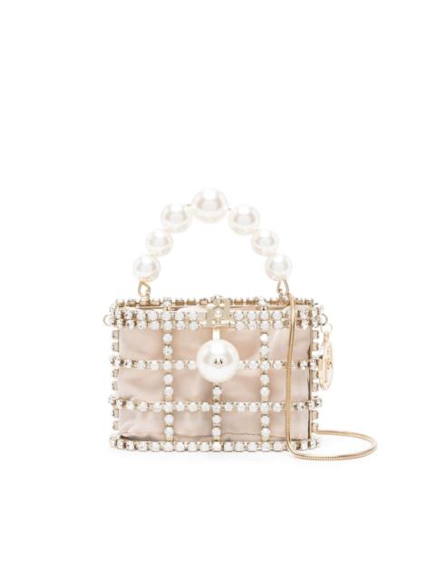 Rosantica crystal-embellished caged mini bag