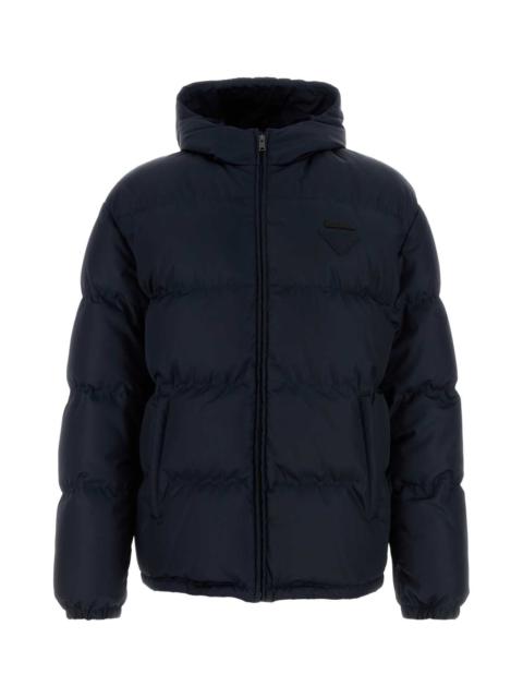 Prada Prada Men Navy Blue Re-Nylon Down Jacket