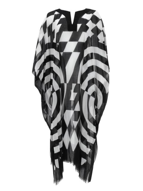 Dries Van Noten CAFTANO IN COTONE CON STAMPA