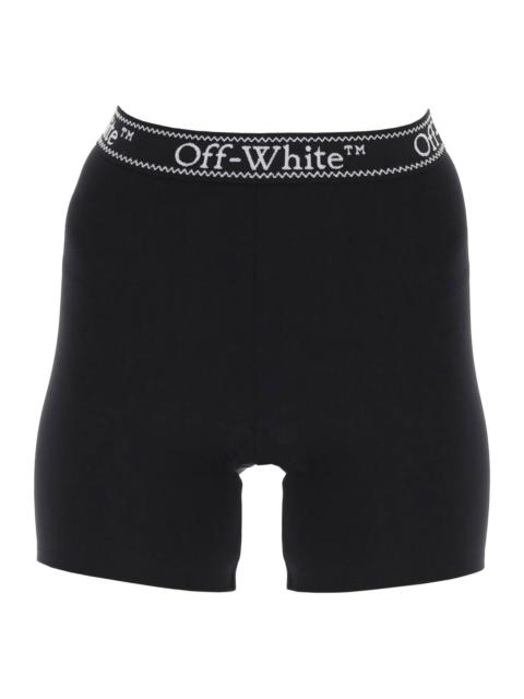 Off-White Sporty Shorts With Branded Stripe Women
