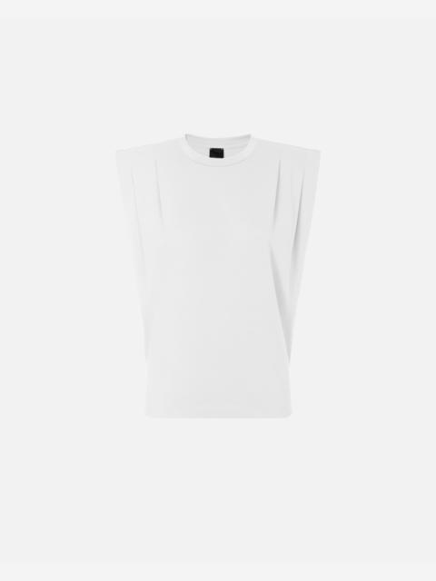 PINKO SLEEVELESS DOUBLE JERSEY T-SHIRT