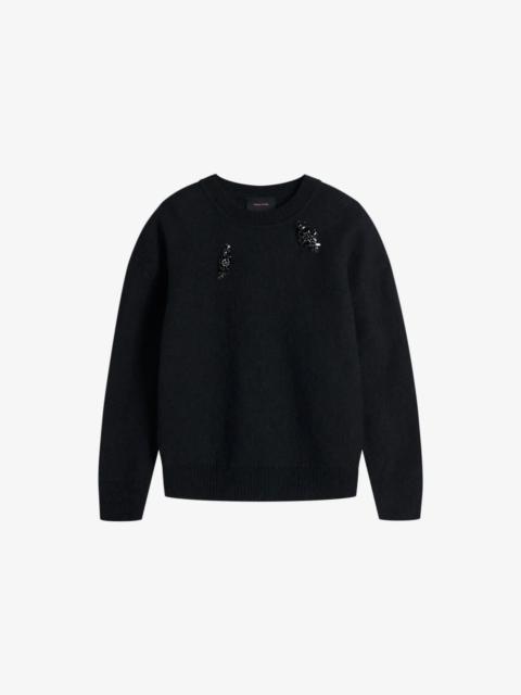 Simone Rocha Simone Rocha Alpaca Knit Relaxed Jumper W/ Turbo Embroidery Black