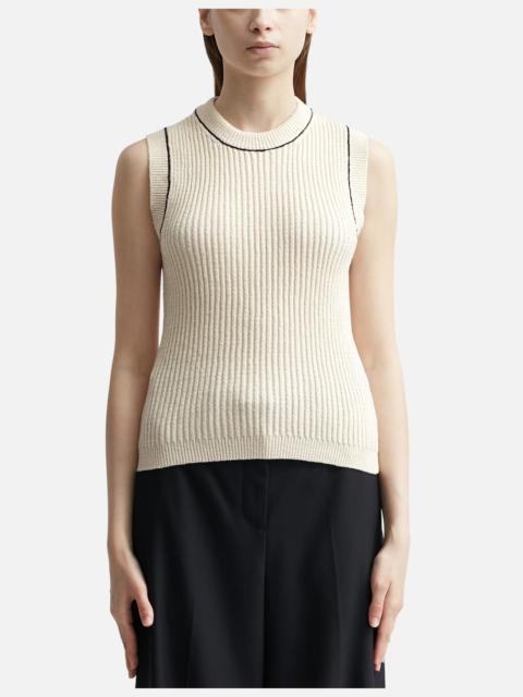 AMI Paris RIBBED SLEEVELESS SWEATER