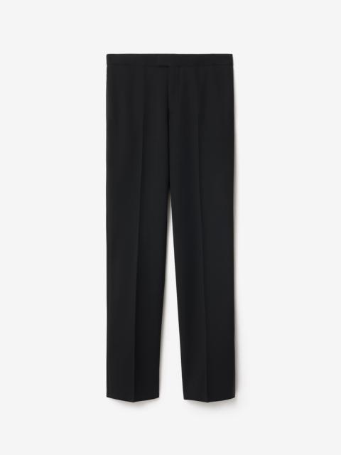 Burberry Grain de Poudre Wool Tuxedo Trousers