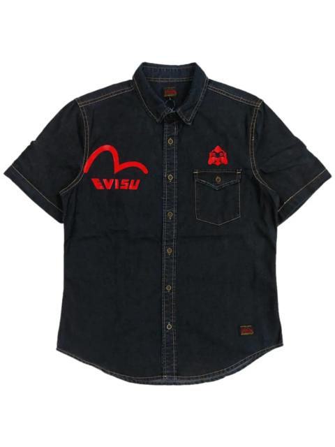 EVISU Very Rare! Deadstock Vintage Evisu Denim Shirt SS