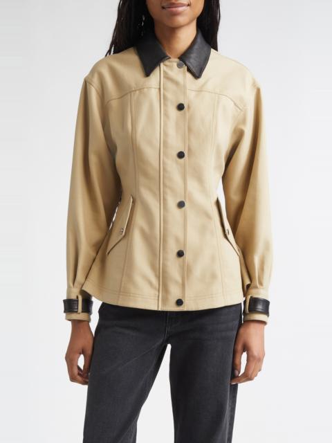 VERONICA BEARD Veronica Beard Talla Water Repellent Cotton Jacket in Sand at Nordstrom