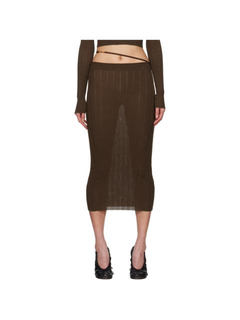 JACQUEMUS Brown 'The Pralù' Midi Skirt