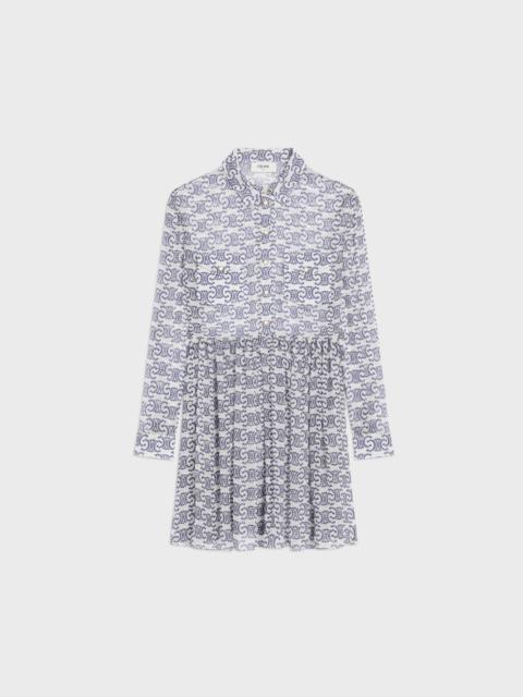 CELINE mini shirt dress IN silk crepon