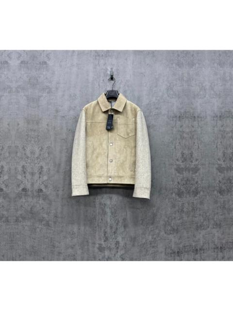 Dior DIOR suede wool jacket with embossed logo