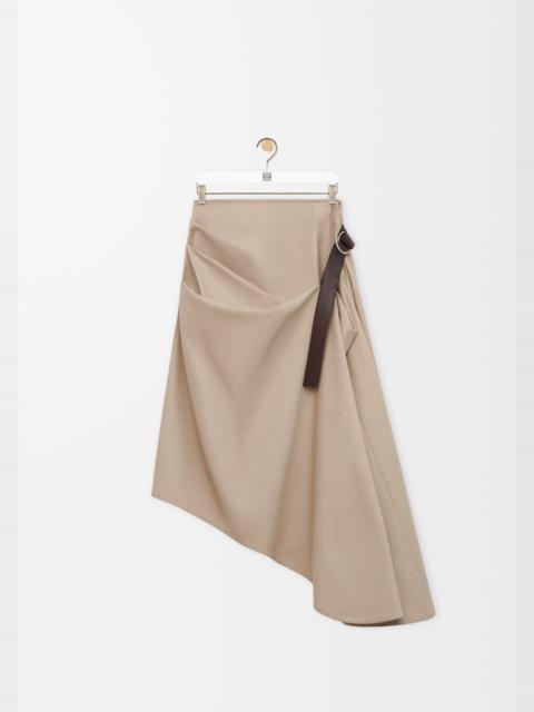 Loewe Belted skirt in cotton and silk