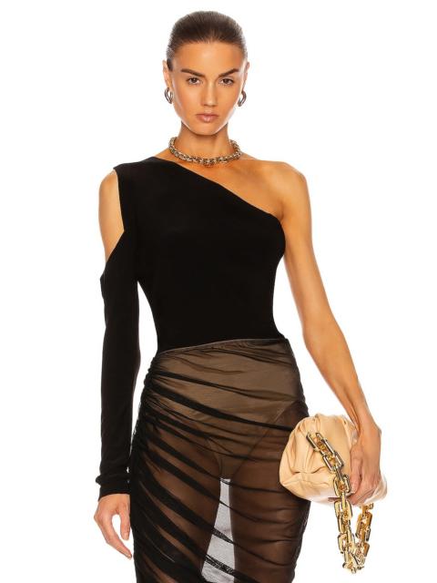 NORMA KAMALI One Shoulder One Sleeve Top