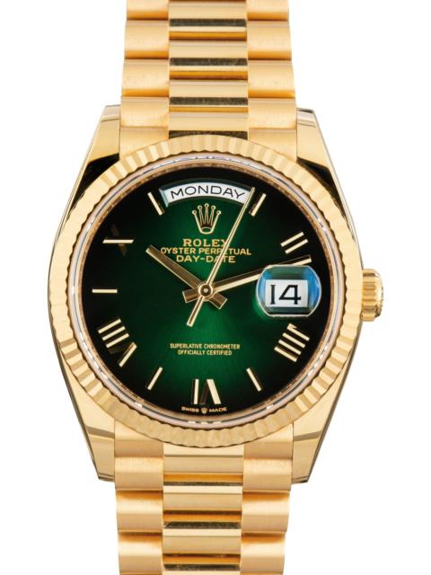 Rolex Day-Date 36 Ref 128238 Green Dial