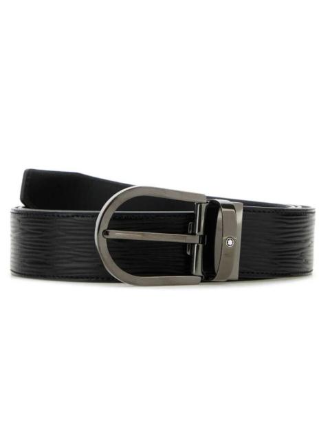 Montblanc Montblanc Horseshoe Buckle Black 35 mm Leather Belt