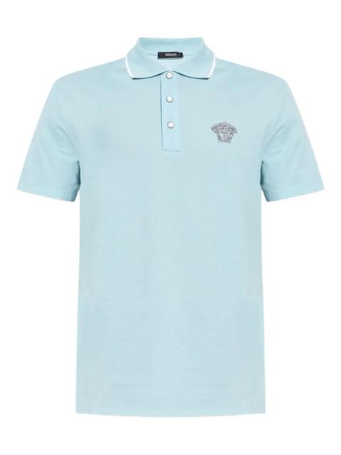 VERSACE Polo Shirt With Medusa Embroidery