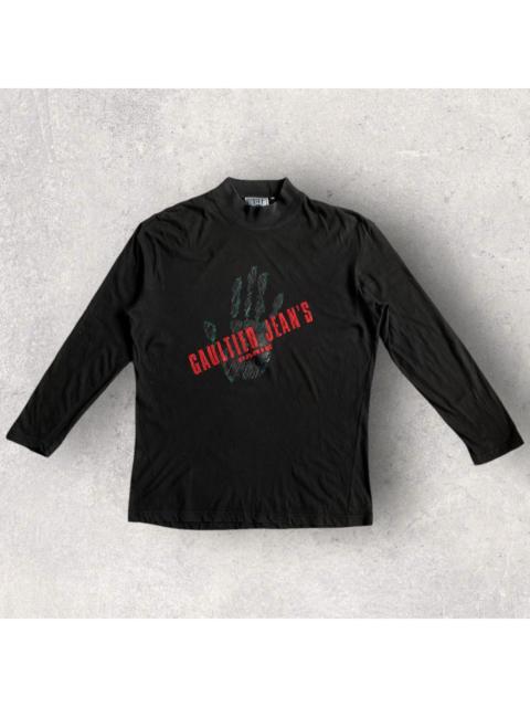 Jean Paul Gaultier Gaultier Hand Print Mock Neck L/S