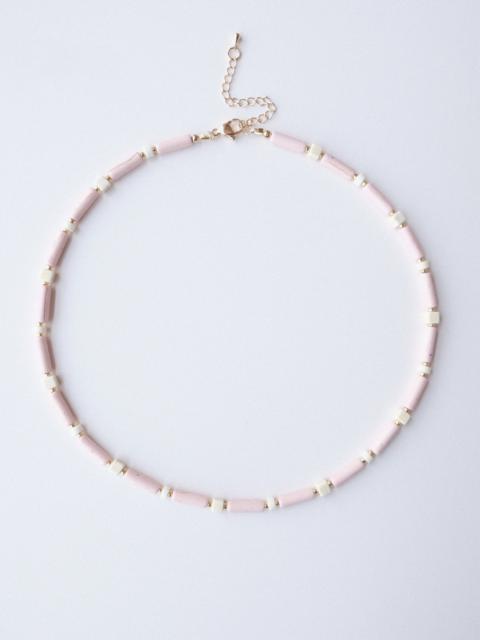 Other Designers Handmade Barbie Vibe Pink Natural Stones Necklace Chain