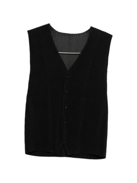 ISSEY MIYAKE Homme Plisse' Issey Miyake Men Pleated V-Necked Vest