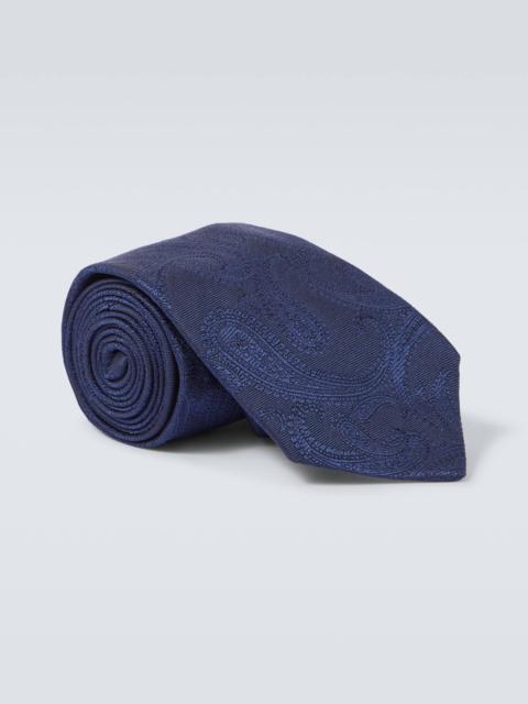 Paisley jacquard silk tie