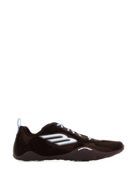 BALENCIAGA Balenciaga Men Brown Canvas And Corduroy Monday Ultra Sneakers