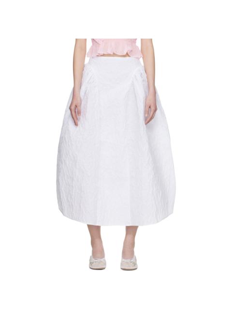 CECILIE BAHNSEN White CBfabiola Midi Skirt
