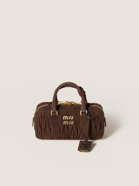 Miu Miu Arcadie matelassé suede bag