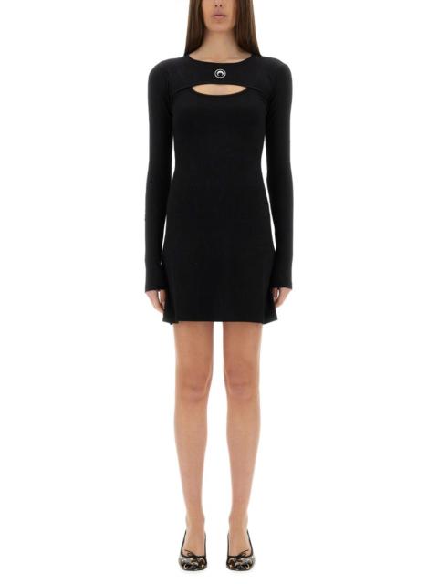 Marine Serre Women Mini Dress With "Moon" Logo