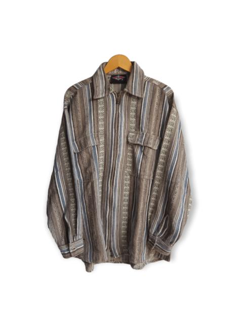Other Designers Vintage Bear SurfBoard Ethnic Zip Shirt