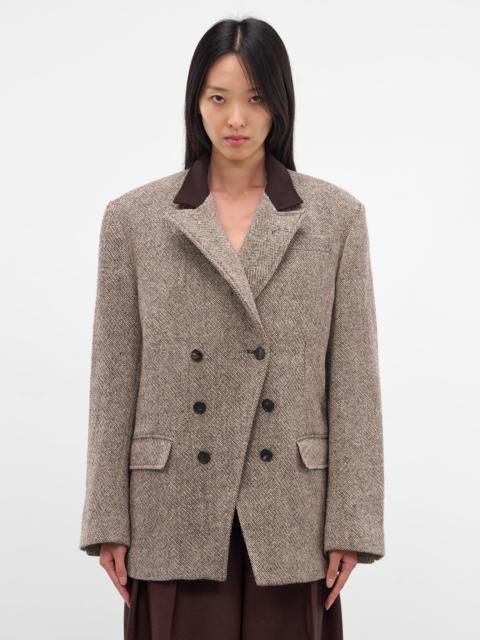 NICCOLÒ PASQUALETTI Brown Barleycorn Tweed Caccia Jacket