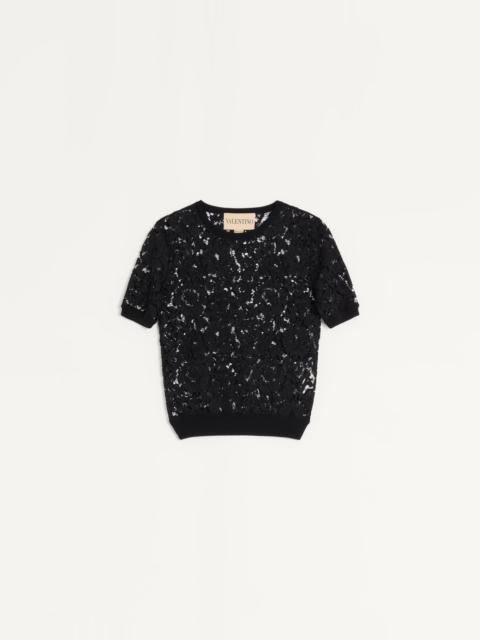 Valentino LACE AND COTTON SWEATER