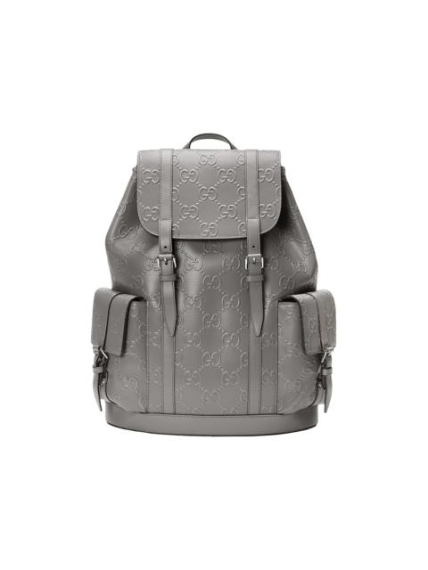 GUCCI Gucci GG Embossed Backpack Grey