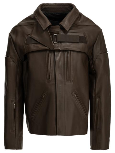 Rick Owens Rick Owens 2 Piece Mac Leather Jacket Brown