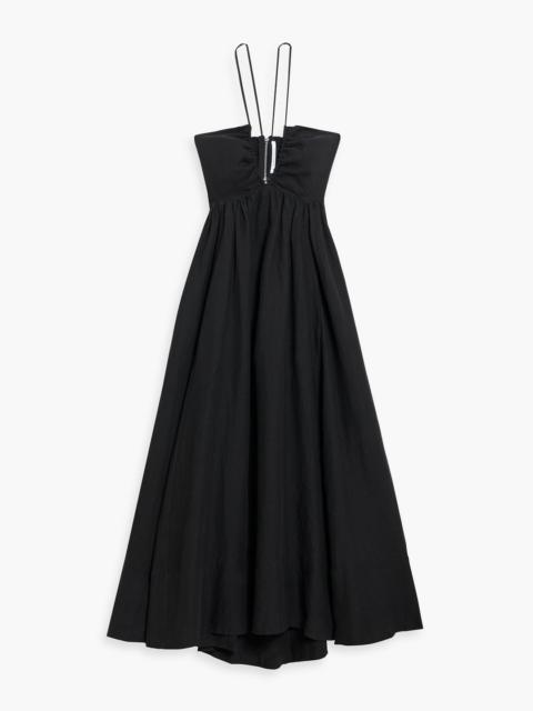 Another Tomorrow Cutout linen maxi dress