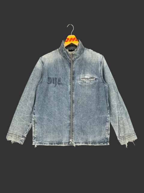 A.P.C. APC TRASHED DISTRESS WASHED DENIM JACKET #3222-62