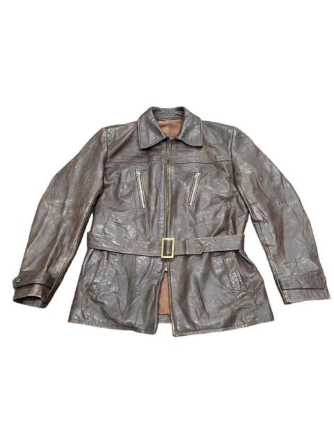 Other Designers Kadoya - VINTAGE HORSEHIDE MILITARY OFFICAL JACKET LUXURY LEATHER