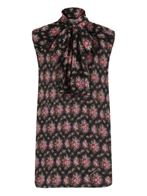 Dolce & Gabbana floral-print bow top