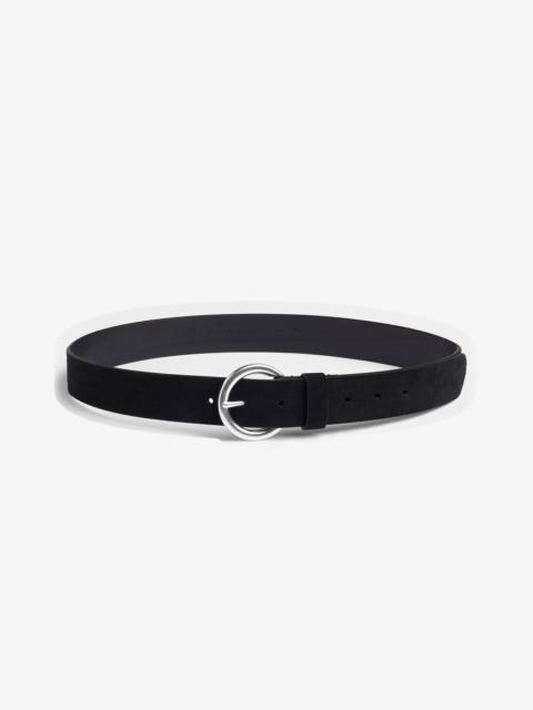 7 For All Mankind Timeless Italian Suede Belt in Black