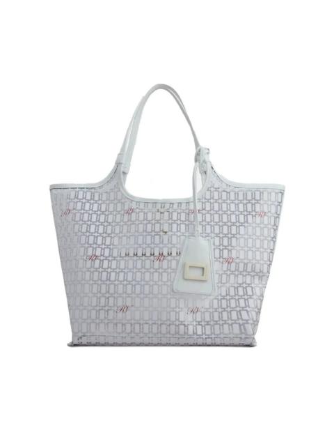 Roger Vivier Roger Vivier Grand Vivier Medium Bag In Pvc In White