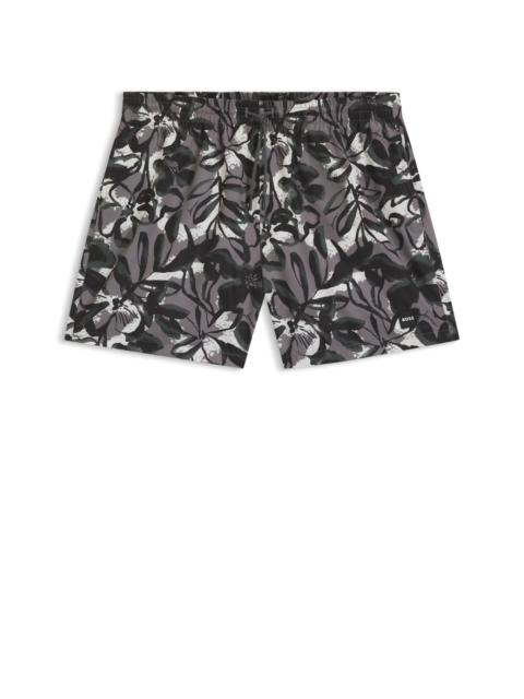 BOSS FULLY LINED SWIM SHORTS WITH SEASONAL PRINT
